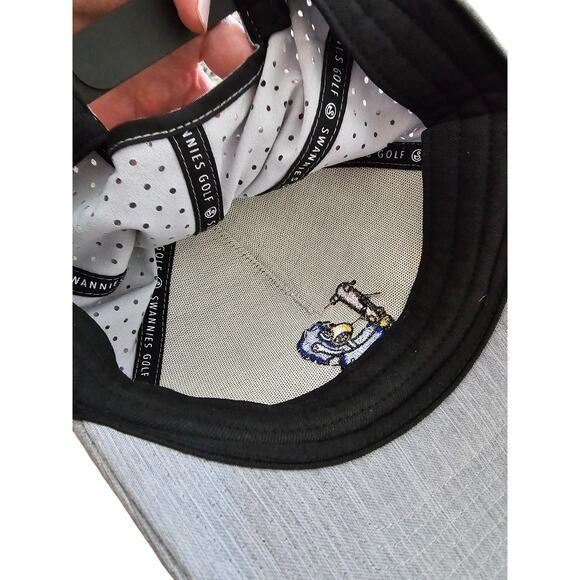 Kansas Jayhawks Snapback Vented Baseball Hat by Swannies Golf Gray - Picture 5 of 5